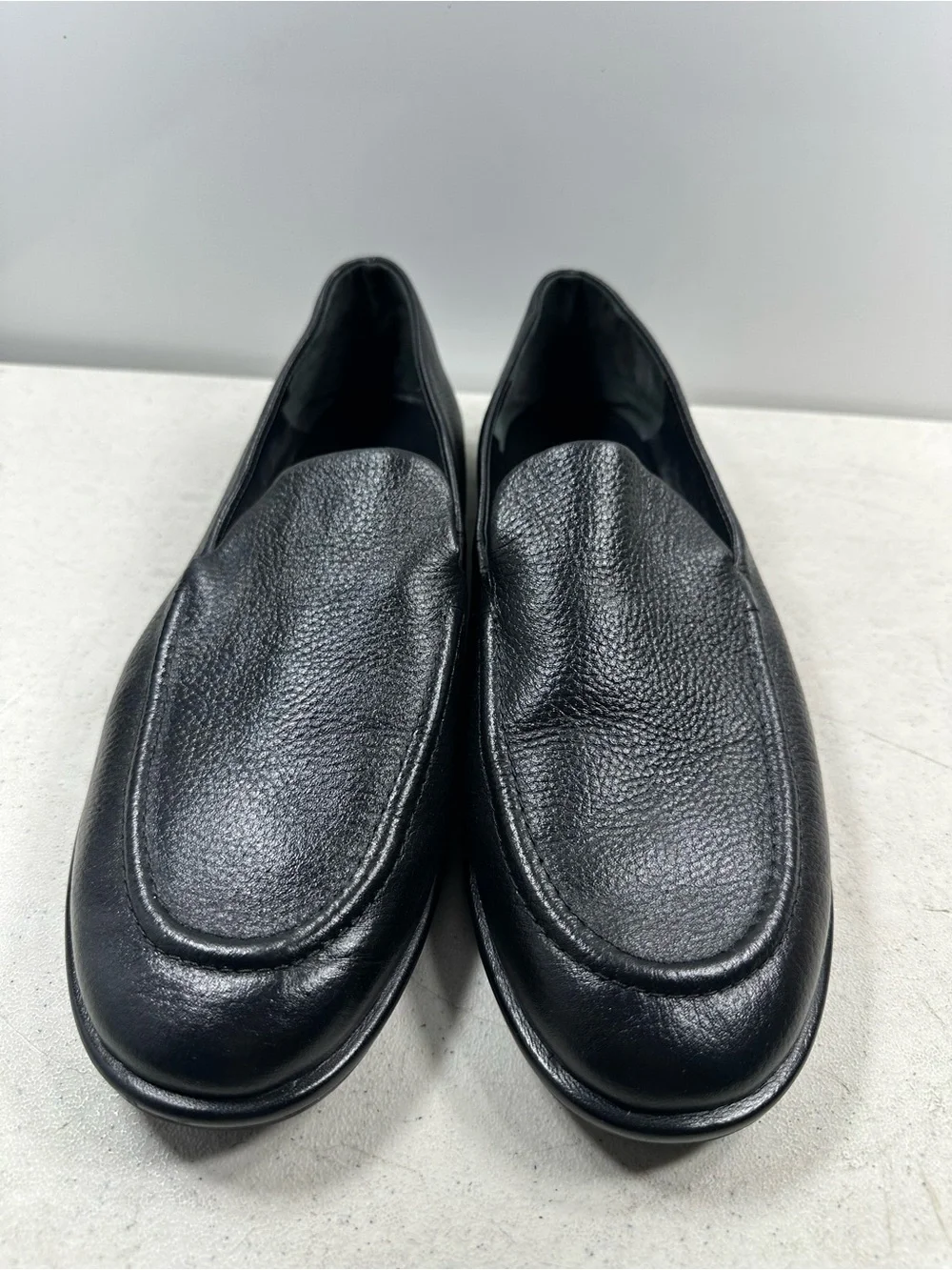 Vince Hann Men's Black Leather  Fashion Soft Loafer Shoes Size 9,5